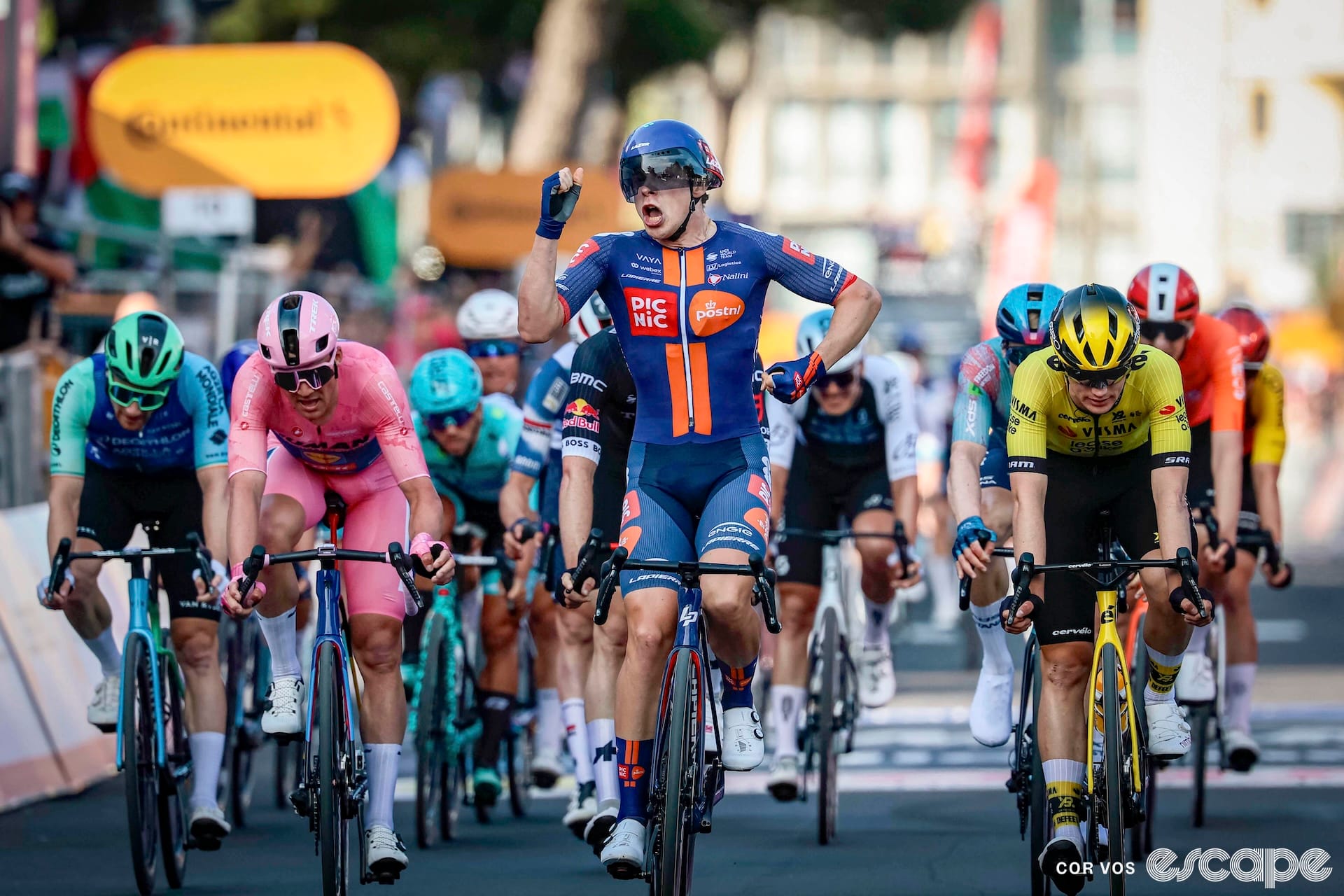 Grand Tour debutant Casper van Uden sprints to victory on Giro stage 4