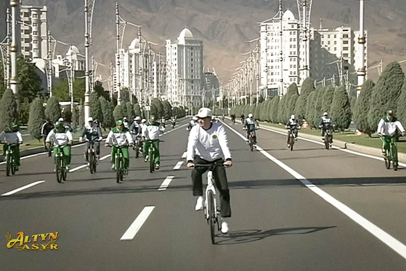 It’s Turkmen Bicycle Parade Day, folks!