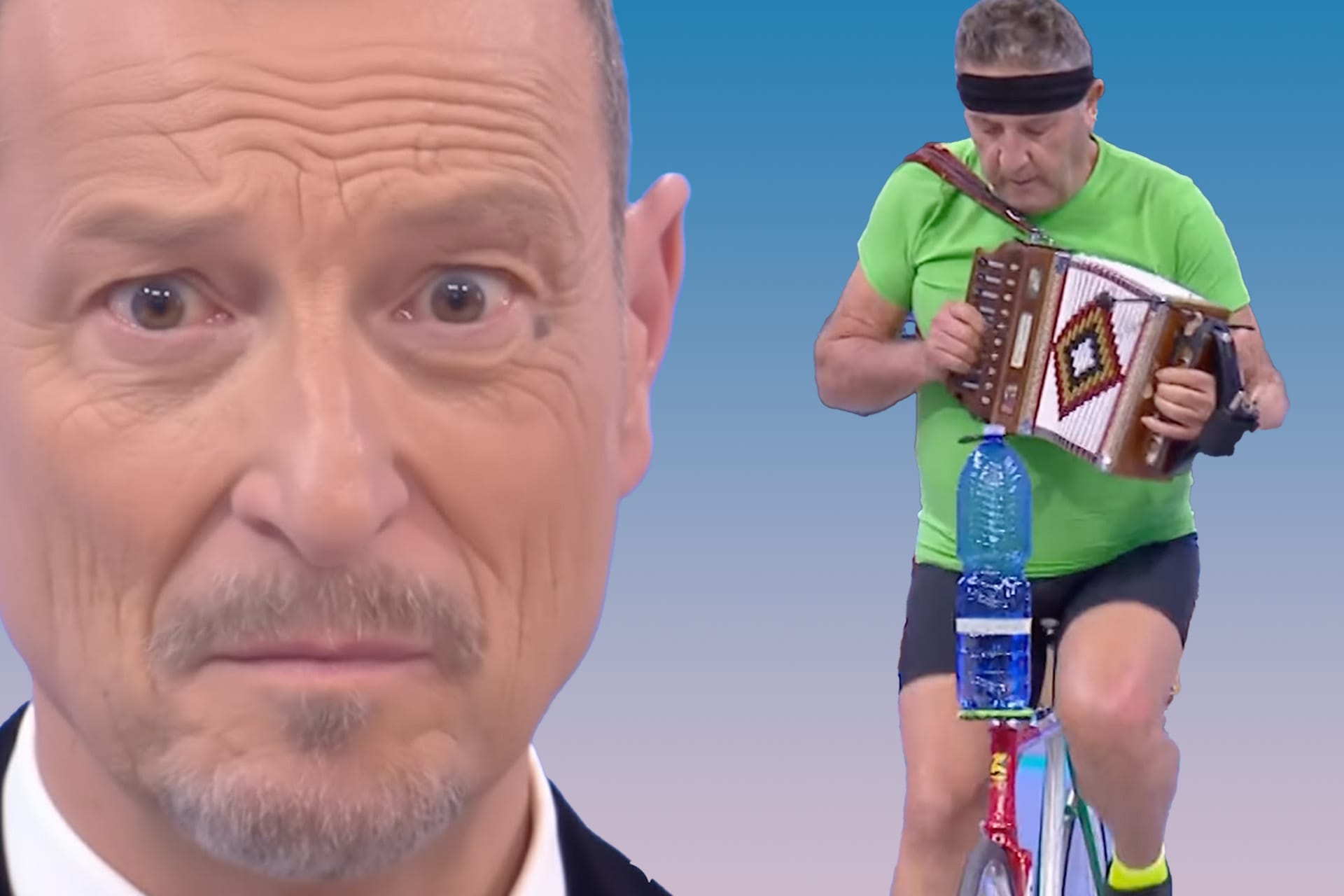 Just look at how much this TV host hates the multitasking cyclist