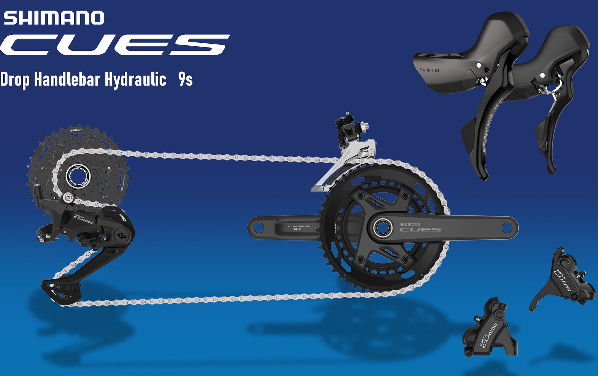 Shimano's 9-speed drop-bar CUES group gets hydraulic disc brakes