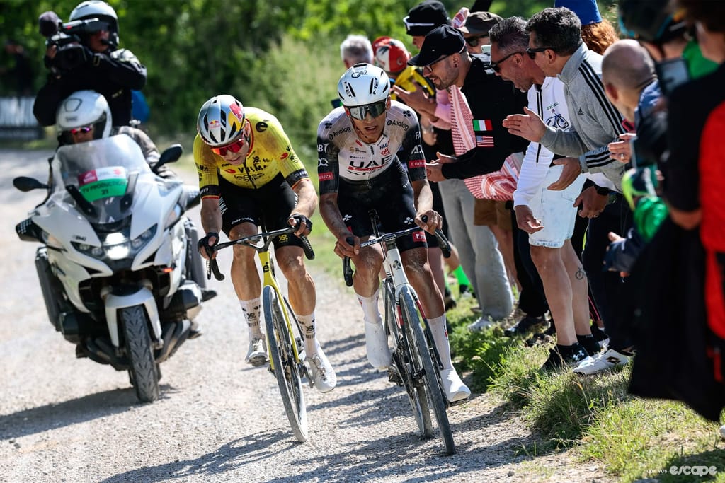 Strade Bianche stage brings chaos to the Giro as Del Toro launches into pink and Van Aert takes comeback win