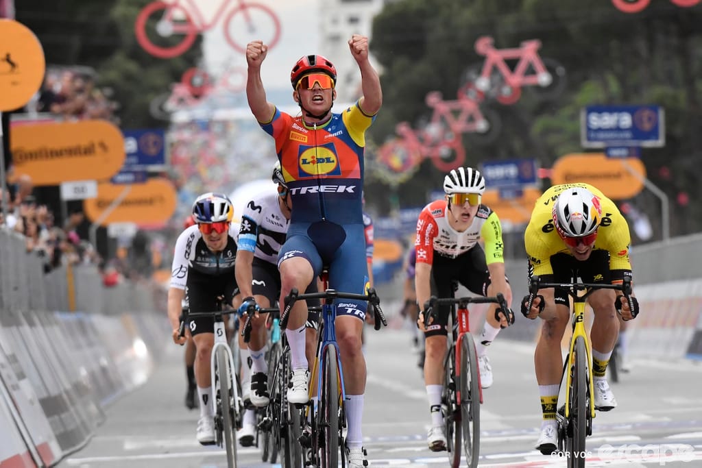 Pedersen pips Van Aert to win the opening stage of the Giro d'Italia
