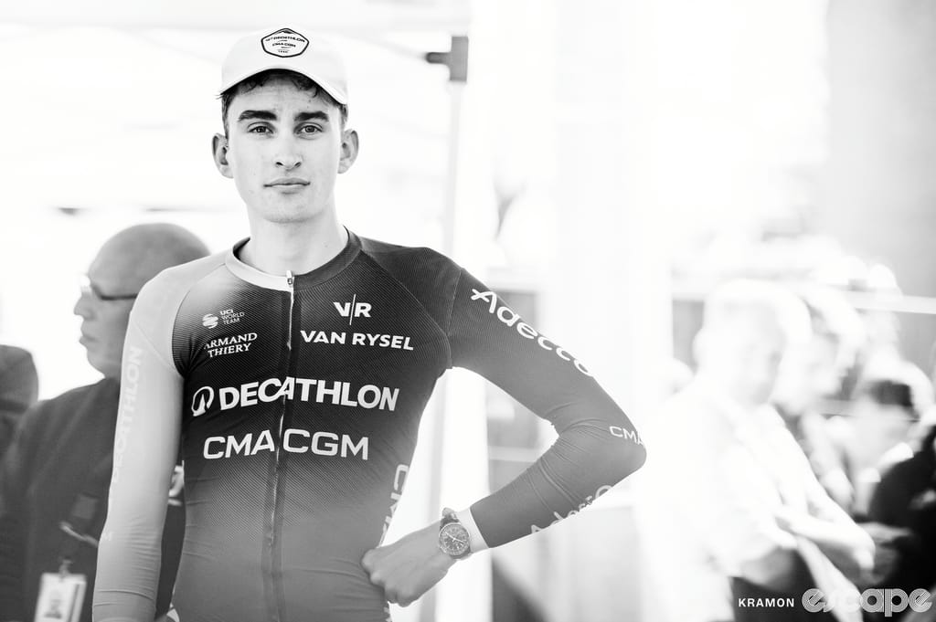 Paul Seixas looks directly at the camera, left fist on hip in a precocious but unposed portrait.