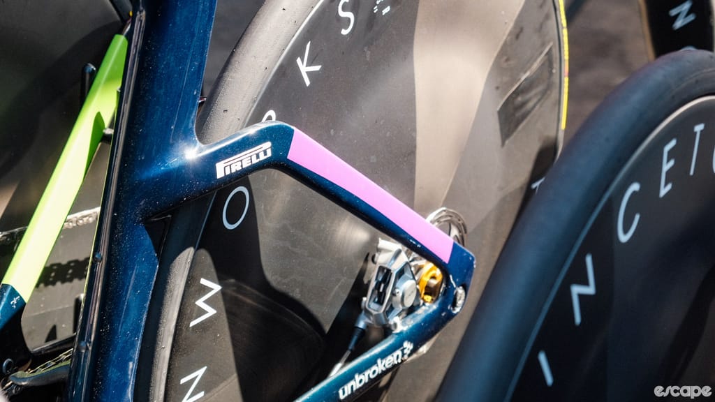 What's with the coloured stickers on Lidl-Trek's TT bikes?