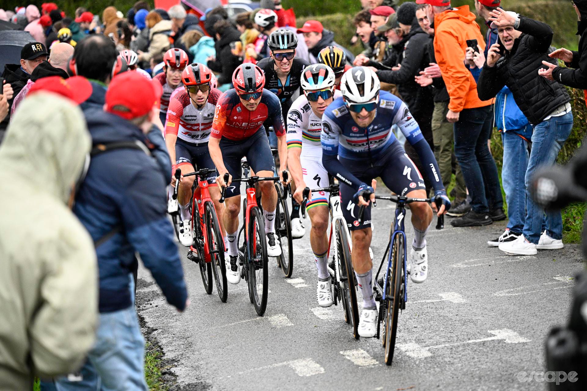 Evenepoel and the art of racing in the rain (in pearly white shorts)