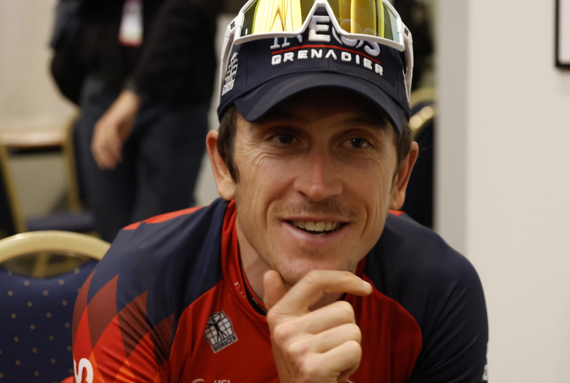 Geraint Thomas is not just here for the free coffee