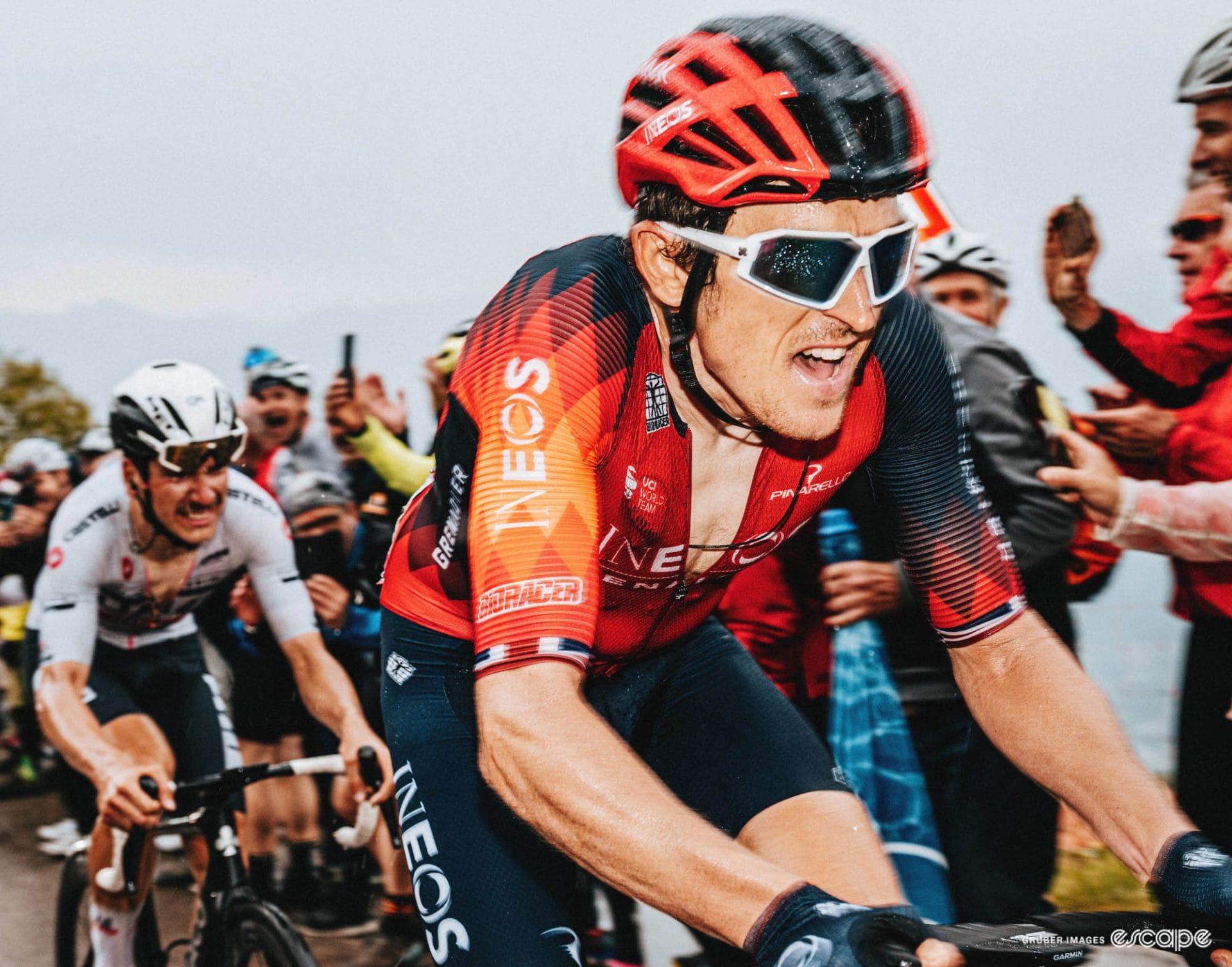 Order is restored: Geraint Thomas has new white sunglasses