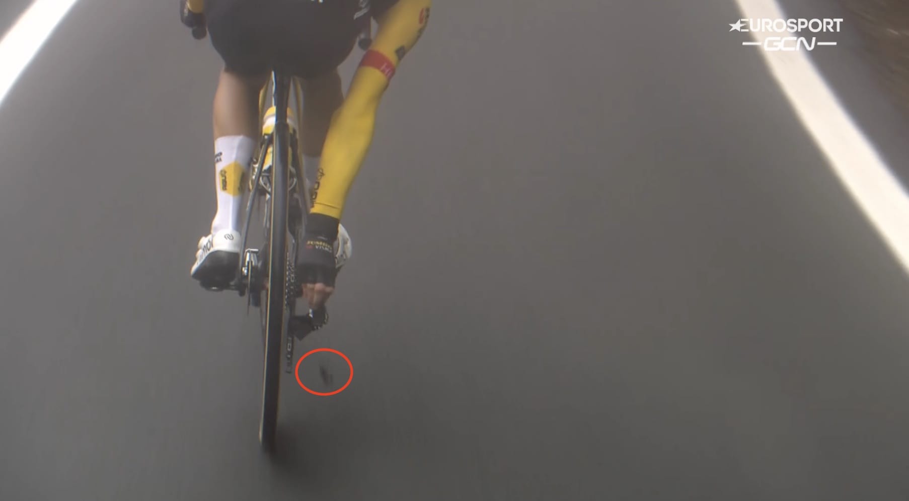 What on Earth was Sepp Kuss doing to his rear derailleur?