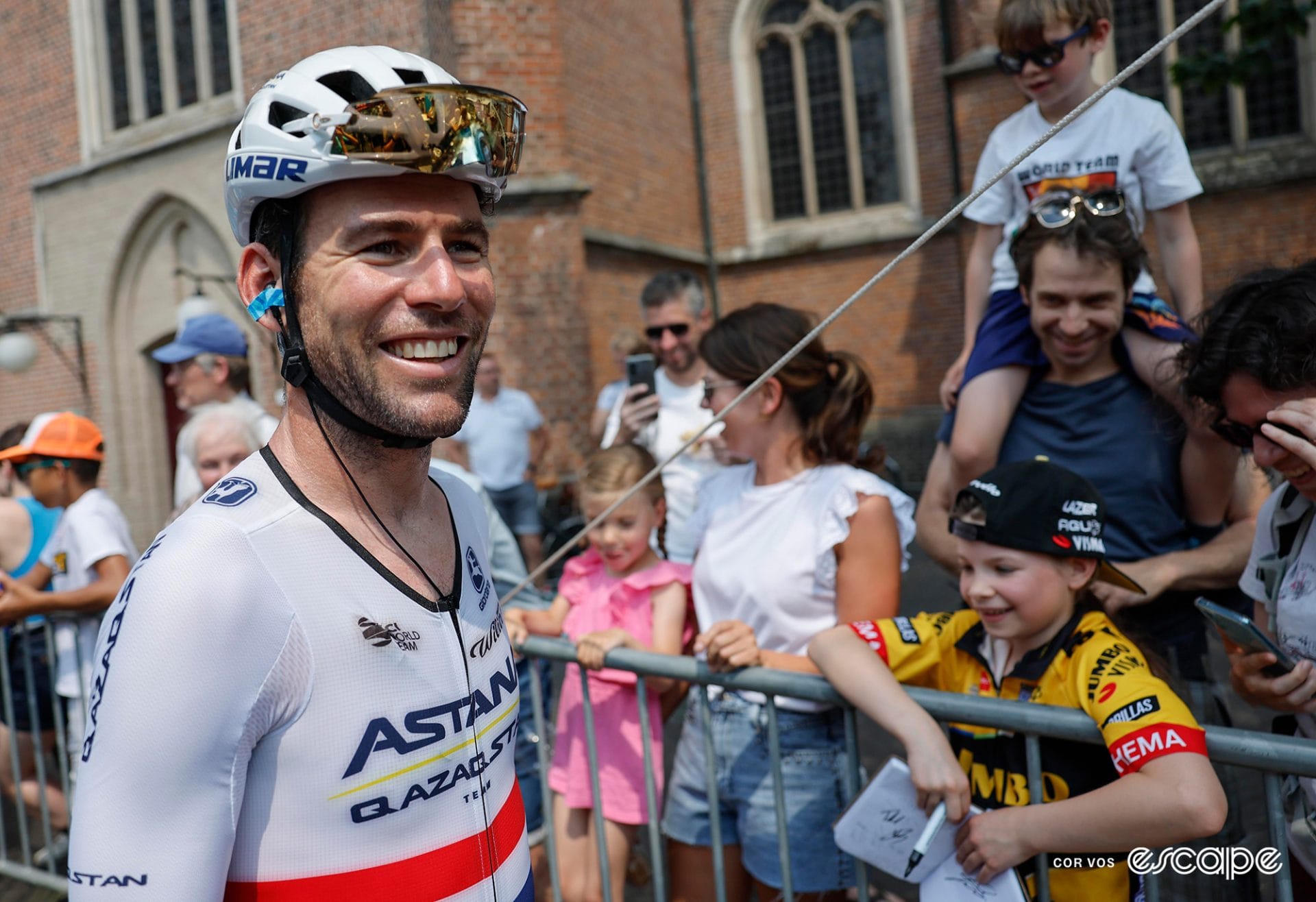 A long pause while holding back tears, Mark Cavendish prepares to sail into the sunset