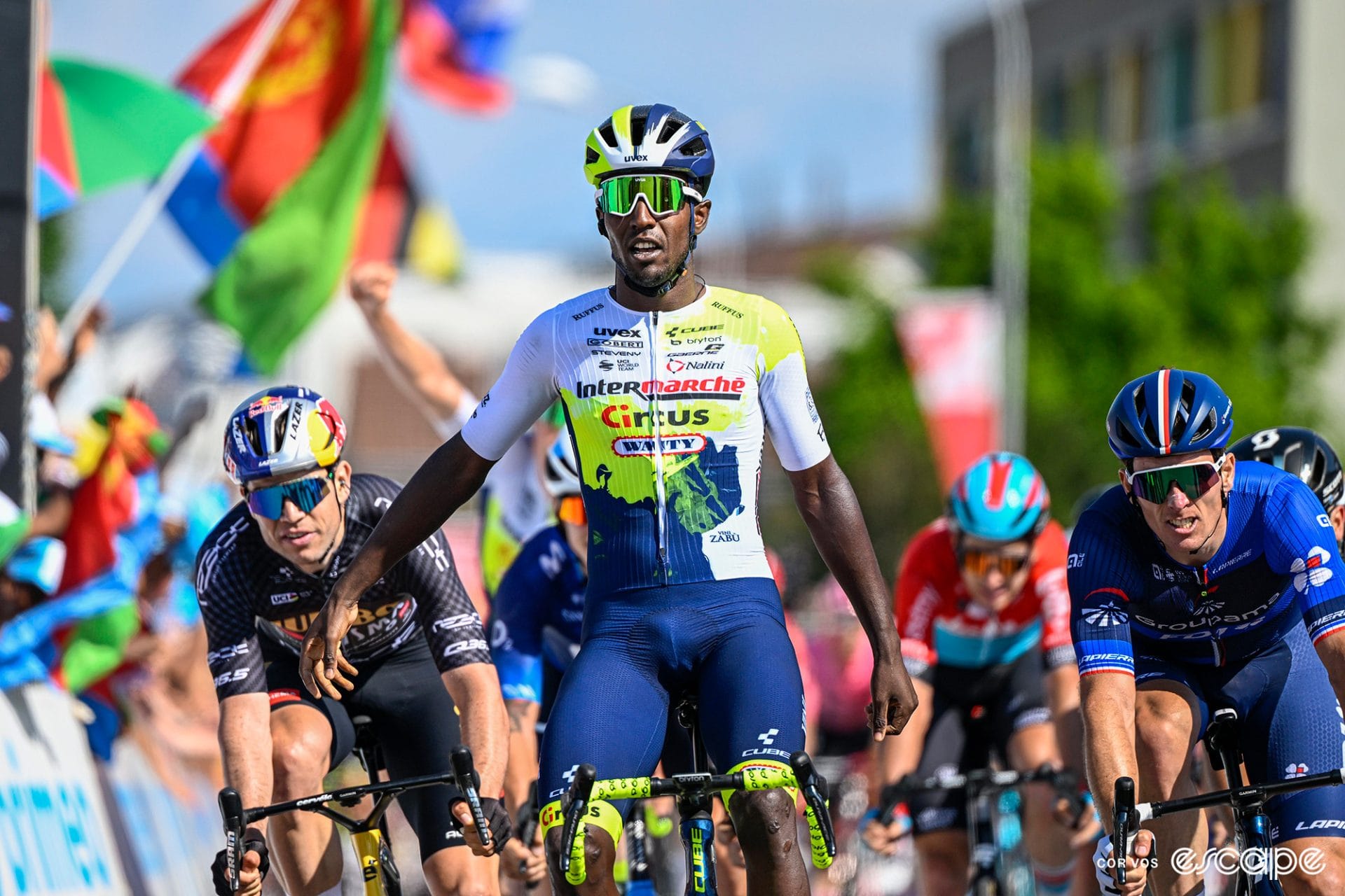 Whooshing past Wout: Biniam Girmay's back with Tour de Suisse win