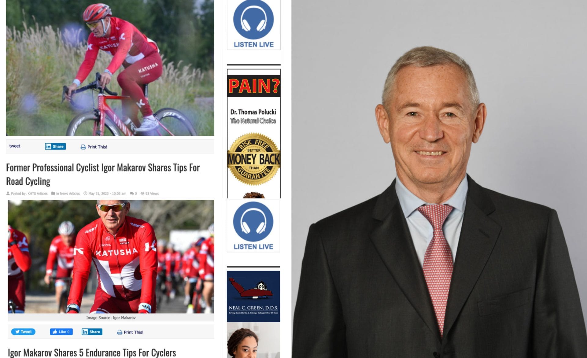 Why is Igor Makarov pushing out weird sponsored content for cyclists?