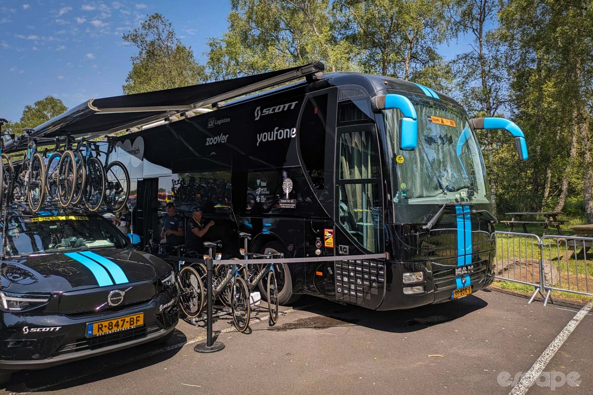 The stress and serenity of the team bus driver