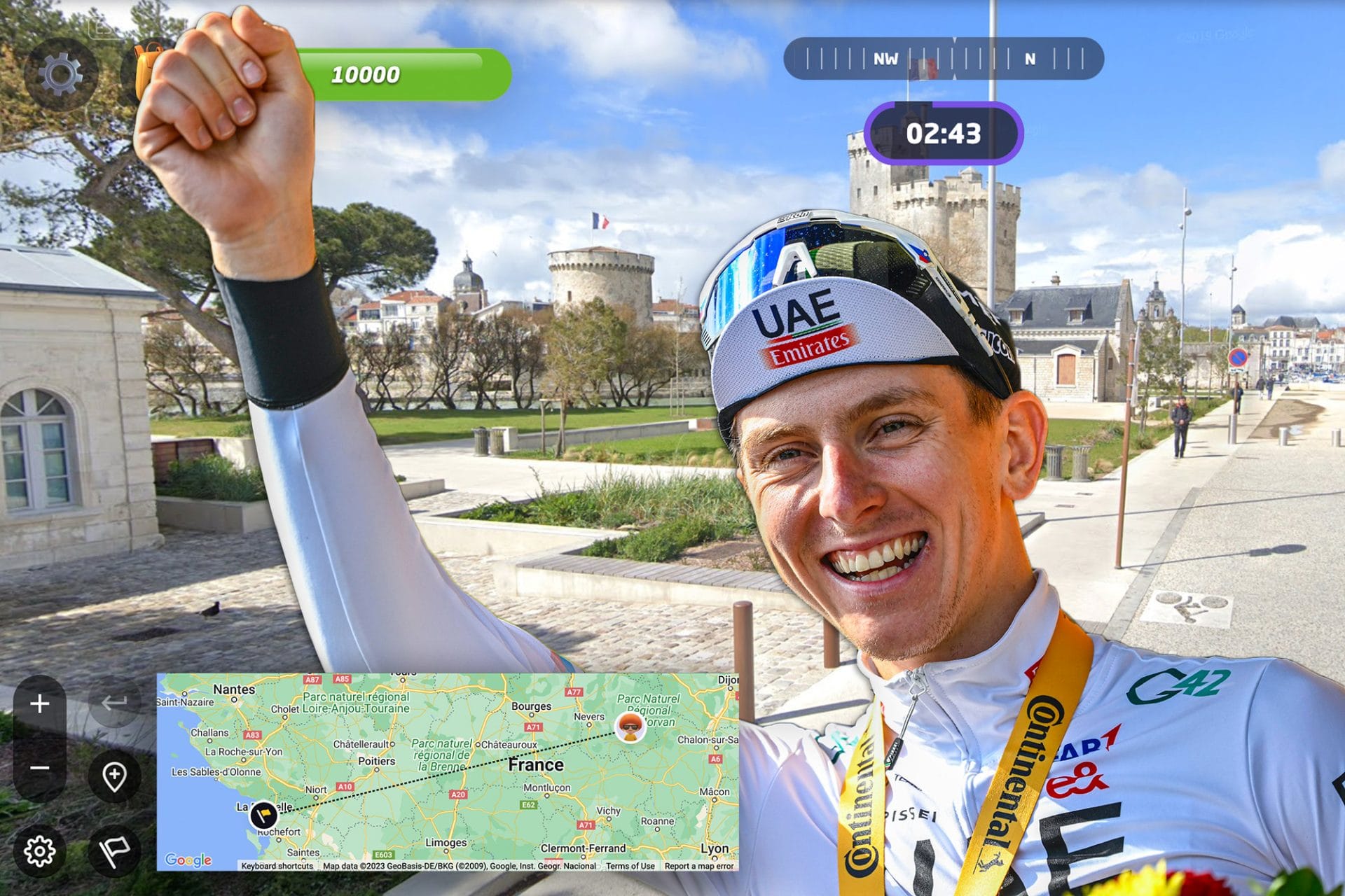 Tadej Pogačar didn't win the Tour, but he's a champ at Geoguessr