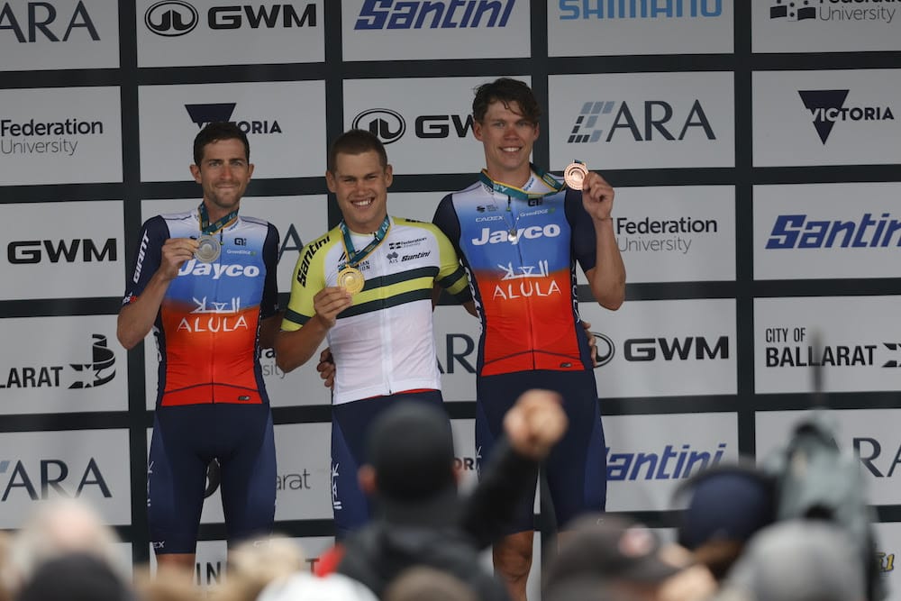 Luke Plapp takes Aussie Road Nats three-peat in Jayco podium sweep