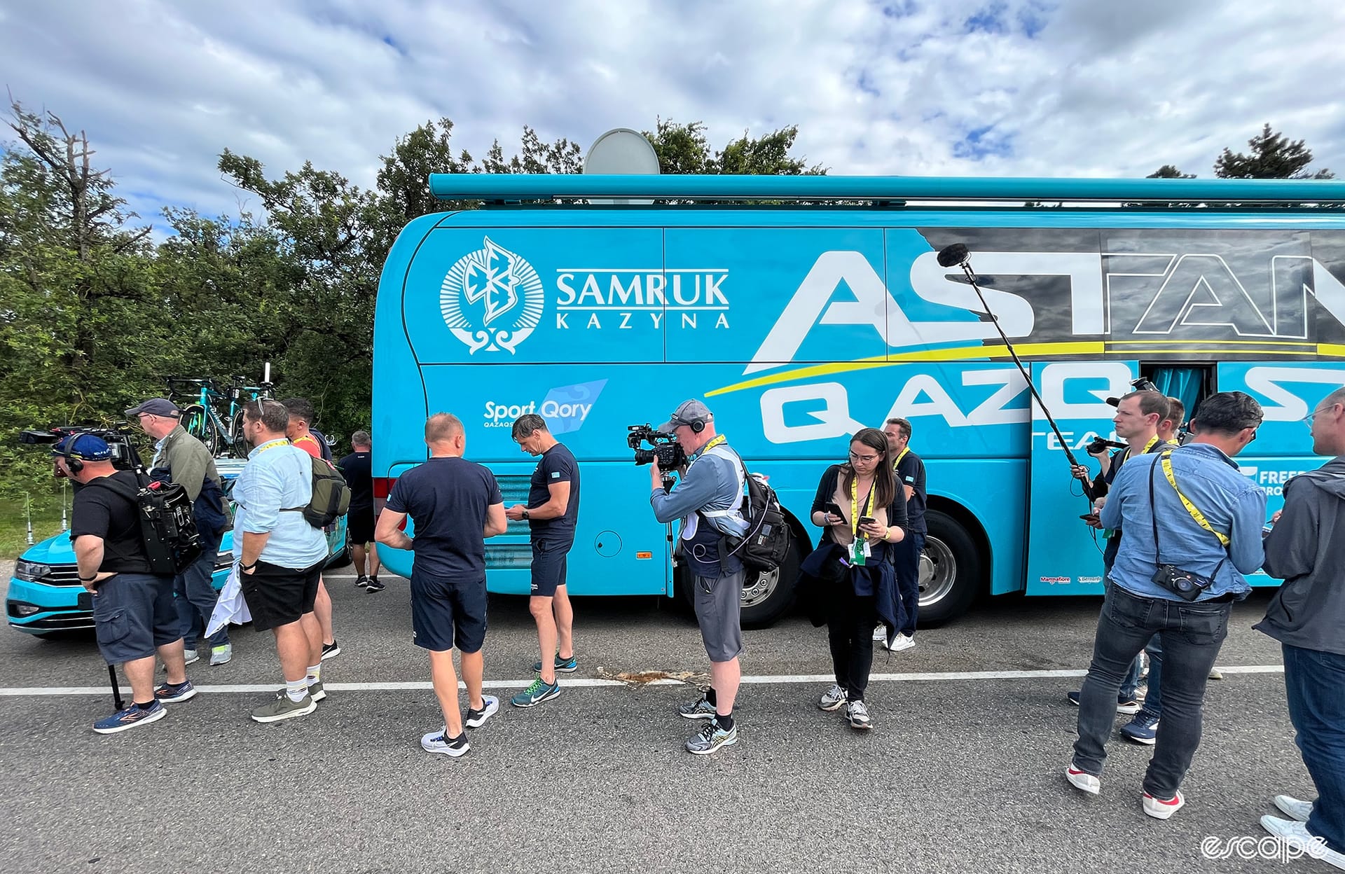 The price of history? A smushed fox laying by the Astana bus