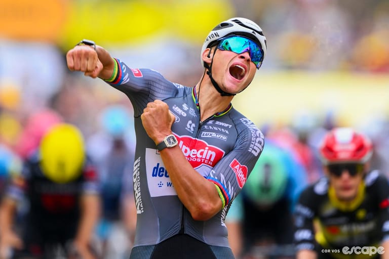 Van der Poel punches his way into yellow in dramatic stage 2 finale at the Tour de France