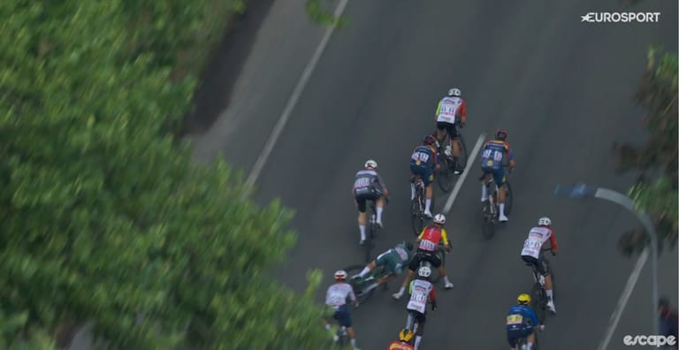 Philipsen out of Tour following intermediate sprint crash