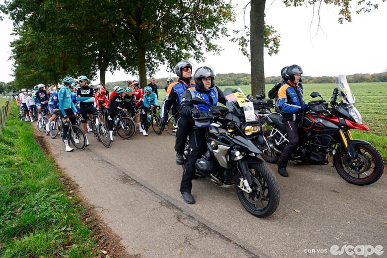 Stage 3 of the Tour of Holland called off after vehicles drive onto the course