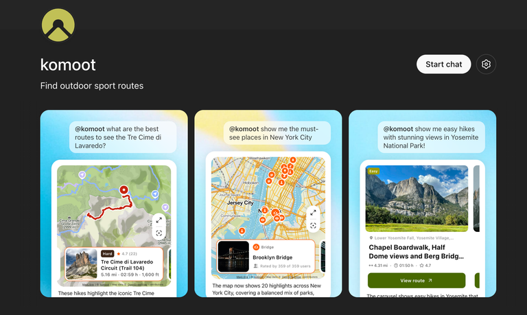 Komoot wants you to plan your next route in ChatGPT