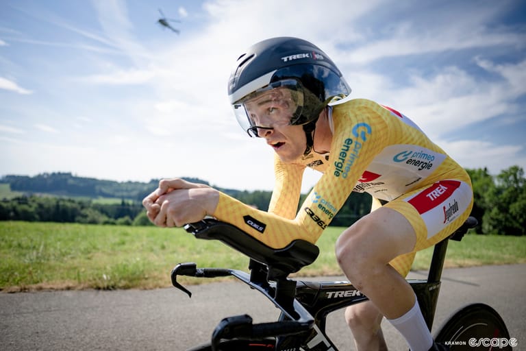 Mattias Skjelmose shines on and off the bike as he wraps up sombre Tour de Suisse victory