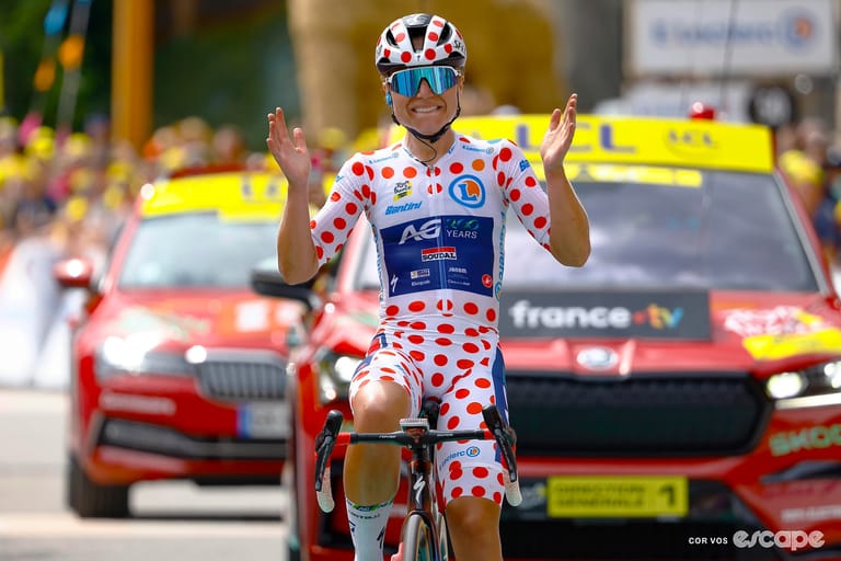 TdFF stage 7 report: Ghekiere takes dream victory in polka dots as Niewiadoma holds firm in yellow