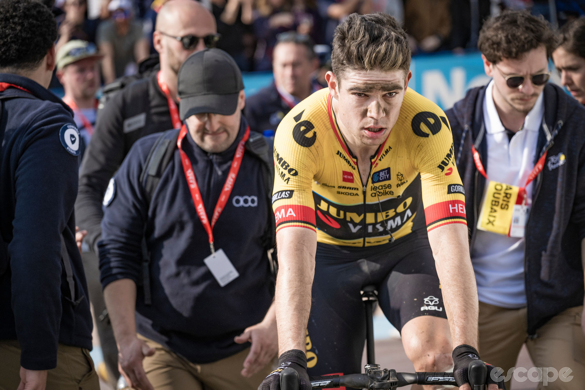 Wout van Aert at Paris-Roubaix.