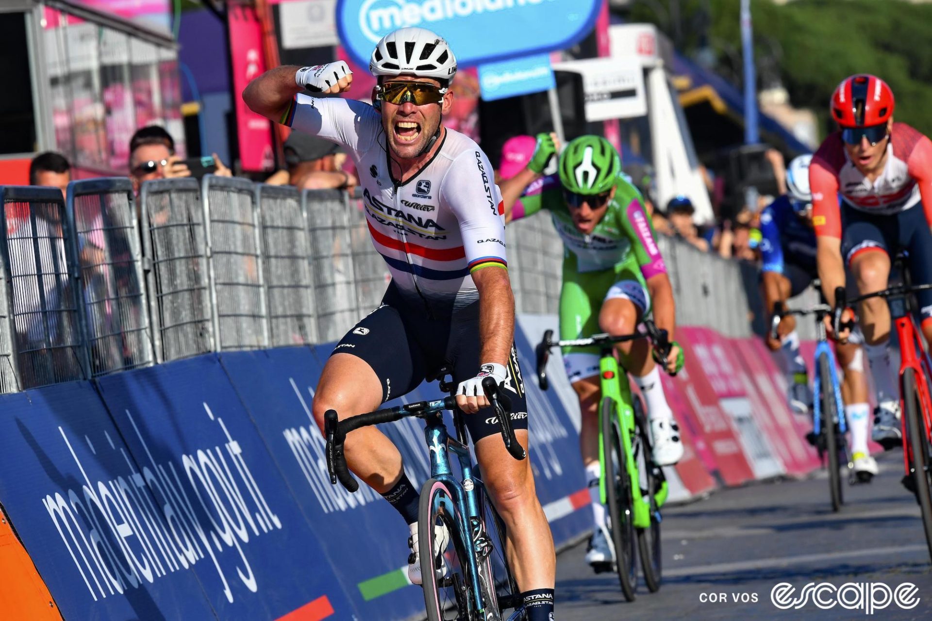 Mark Cavendish at the Giro d'Italia.