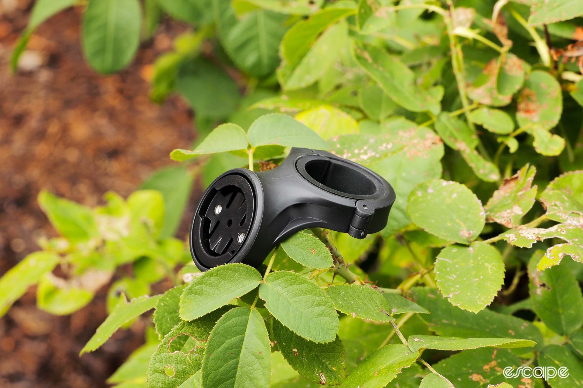 Garmin Varia Seatpost Quarter-Turn Mount on green leaves