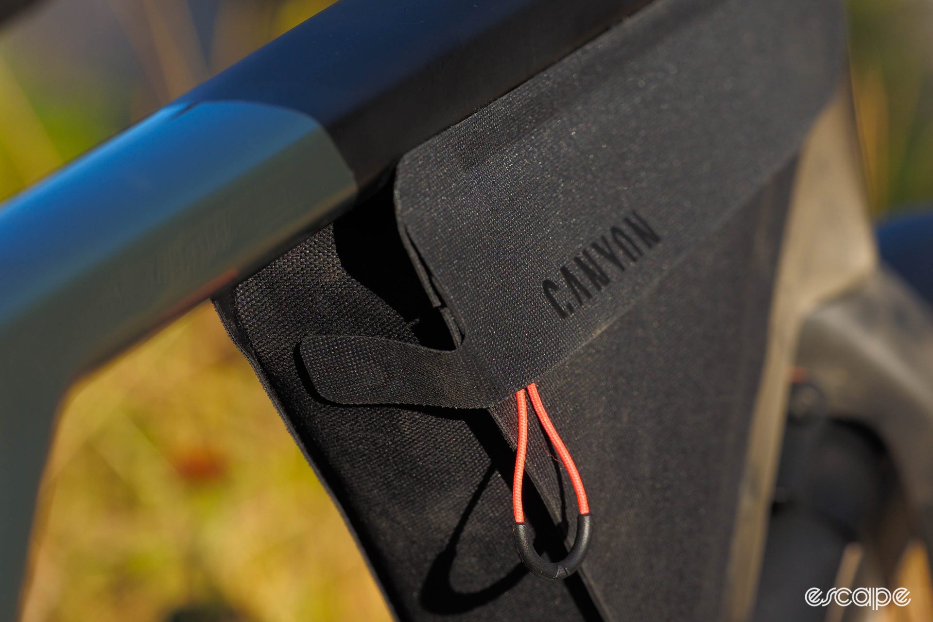 2024 Canyon Grail CF frame bag flap detail