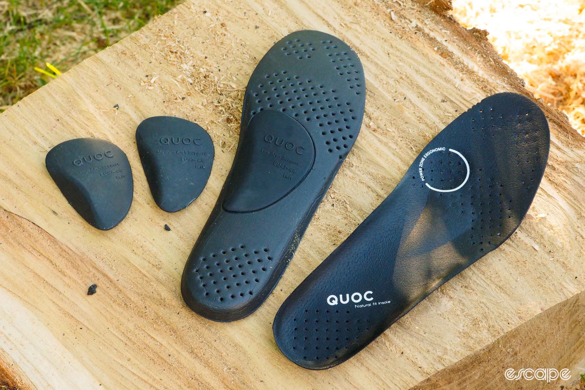 Quoc Gran Tourer XC shoe insoles with arch inserts