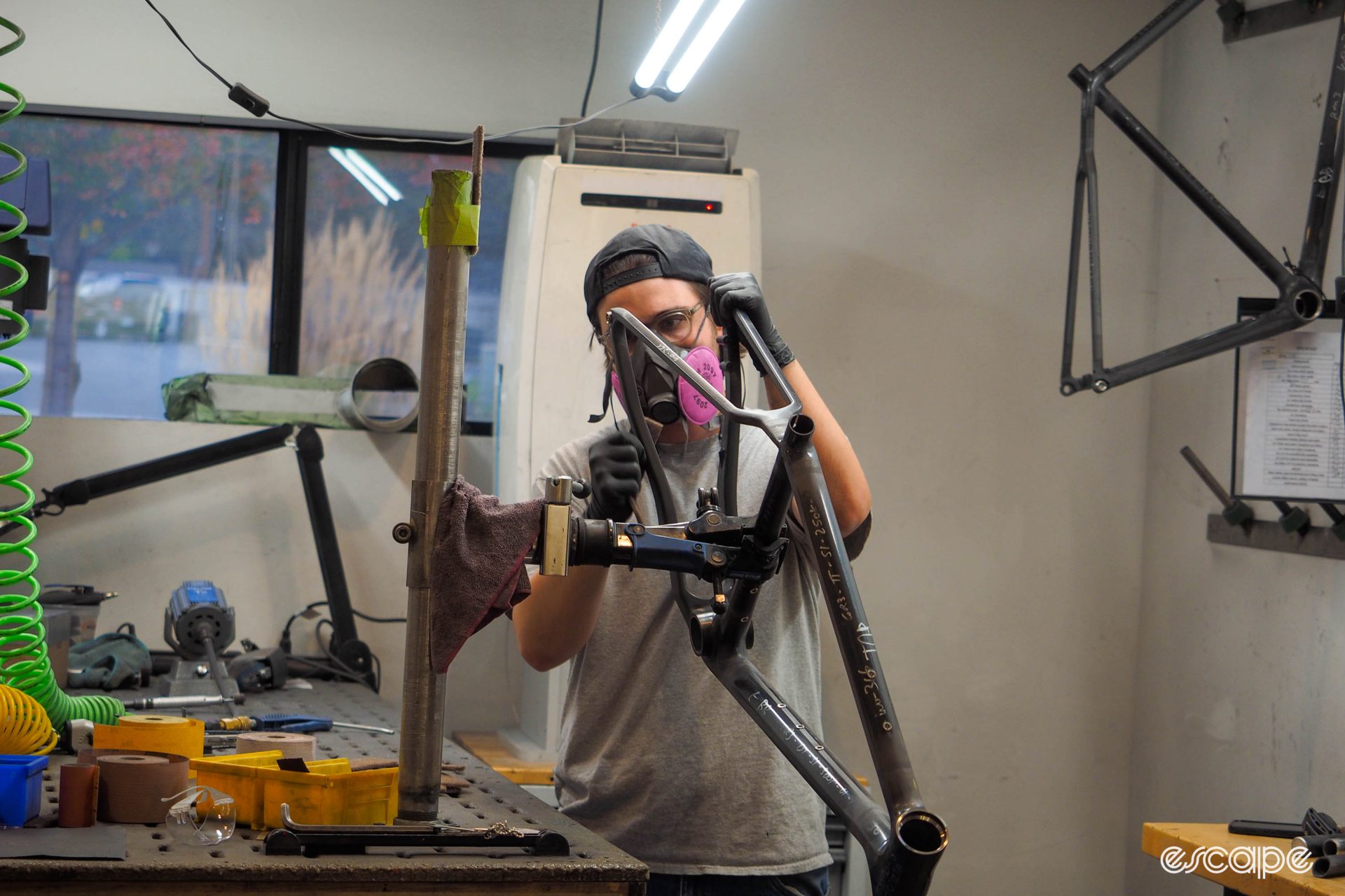 Argonaut Cycles sanding frame