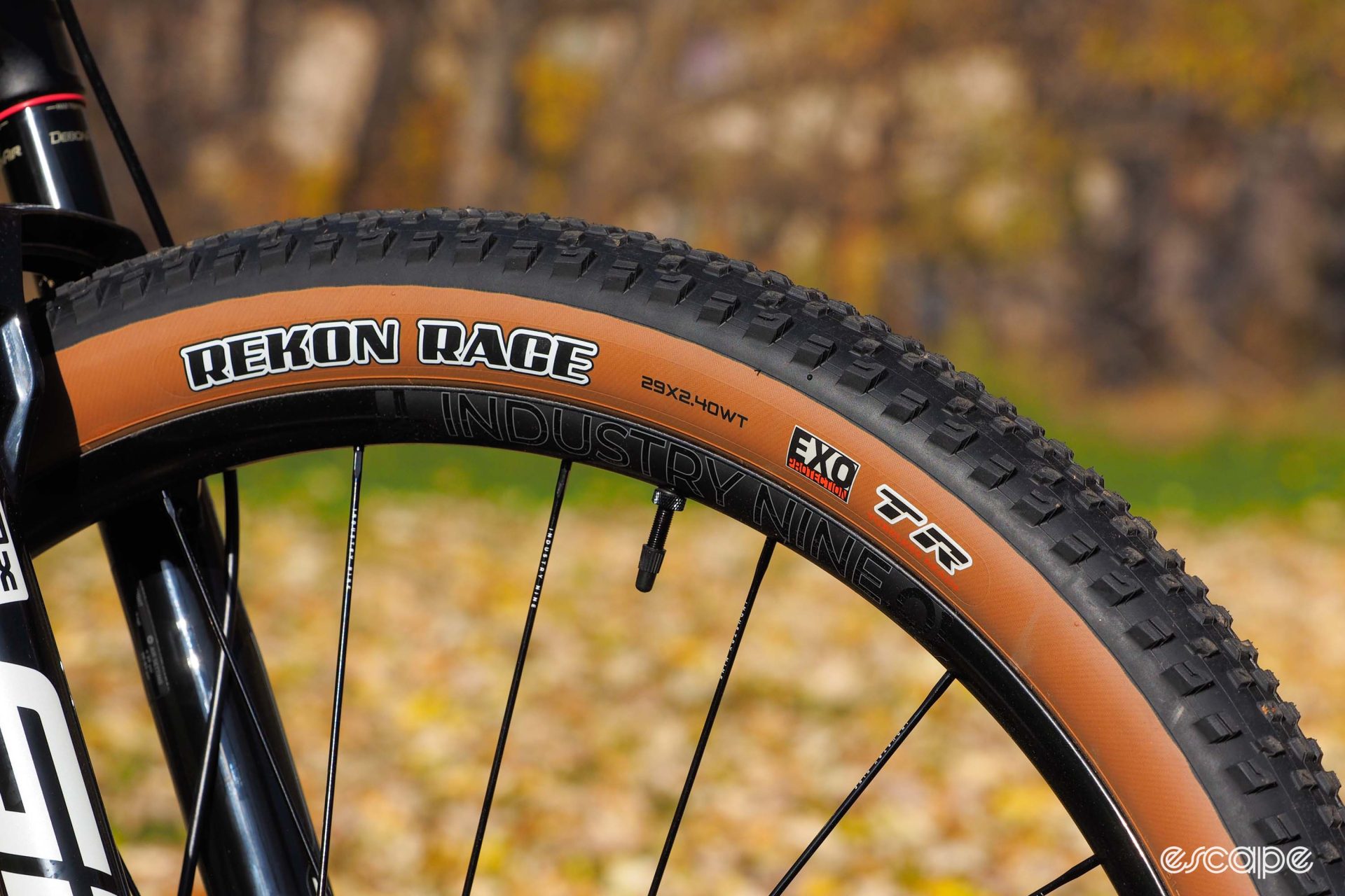 Maxxis Rekon Race tire mounted to Industry Nine UL300 rims