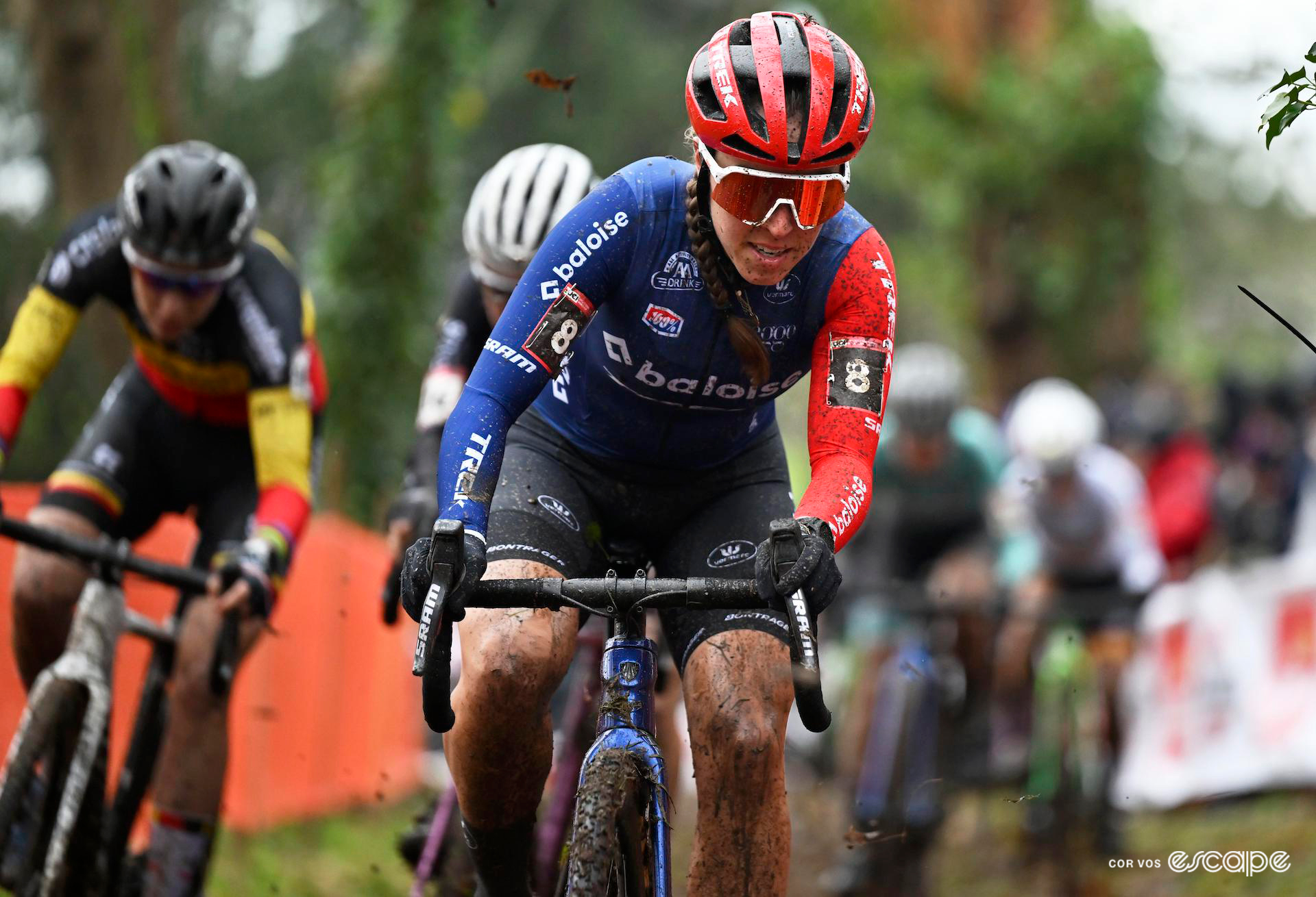 Shirin van Anrooij during Cyclocross World Cup Flamanville.