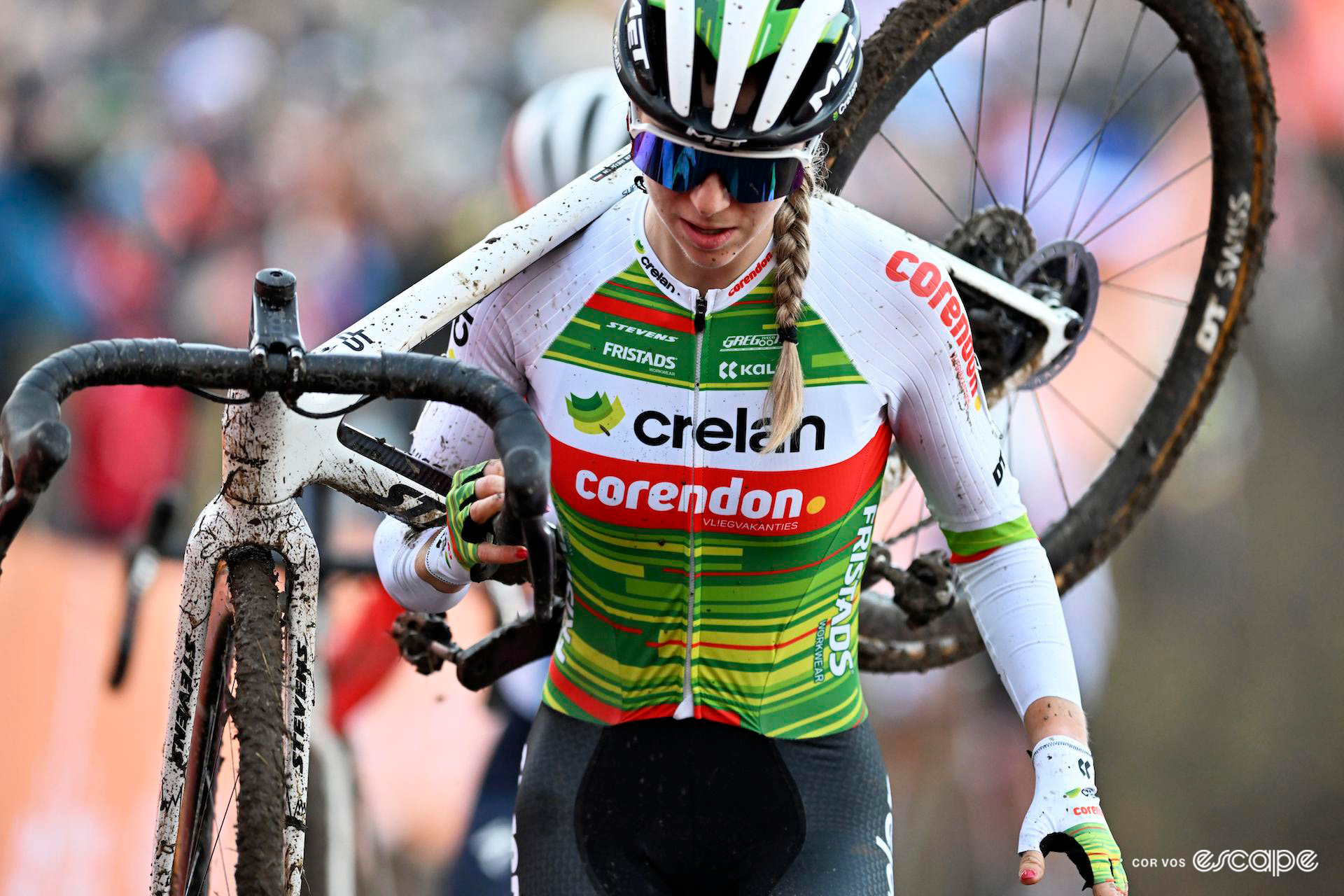 Inge van der Heijden during Cyclocross World Cup Namur.