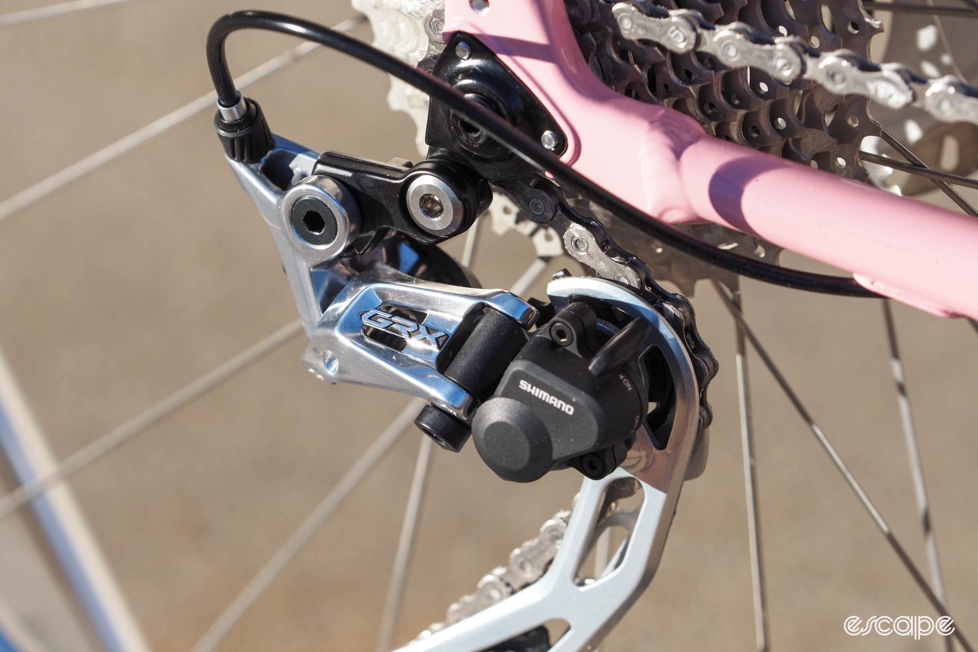 Shimano GRX Limited rear derailleur polished detail