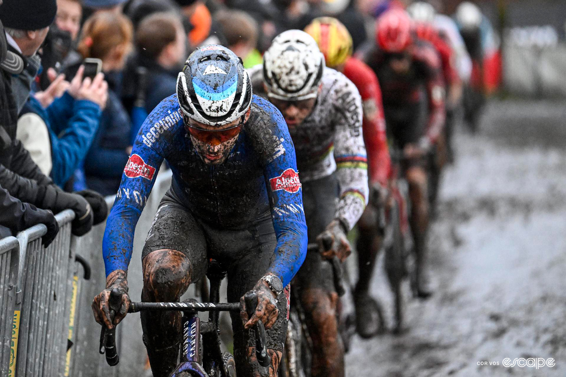 Gianni Vermeersch leads the field during Exact Cross Loenhout Azencross.