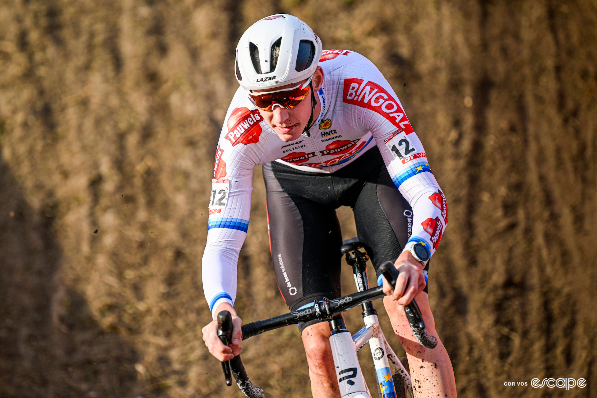 European champion Michael Vanthourenhout during CX World Cup Hoogerheide.