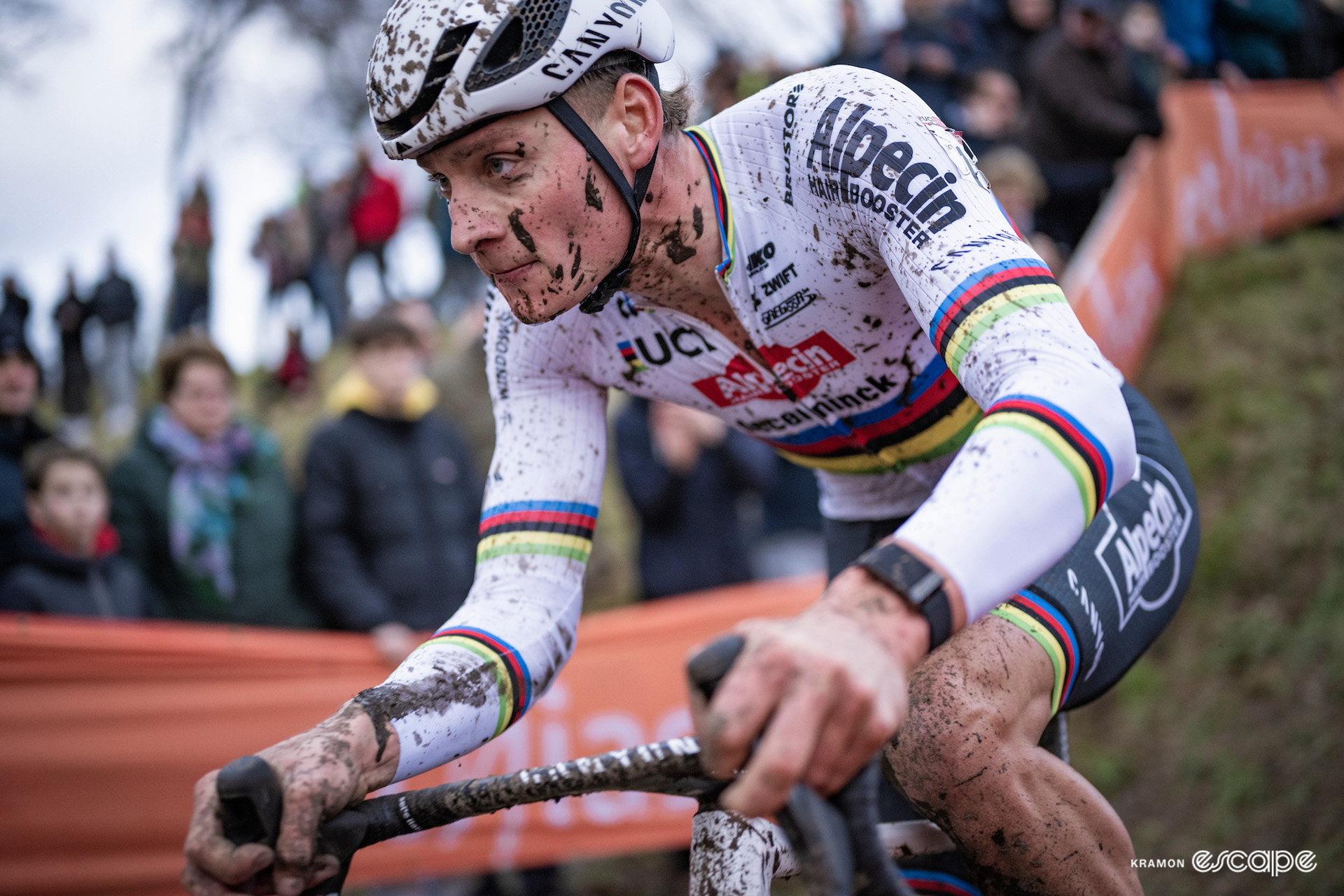 Mathieu van der Poel during CX World Cup Hulst.