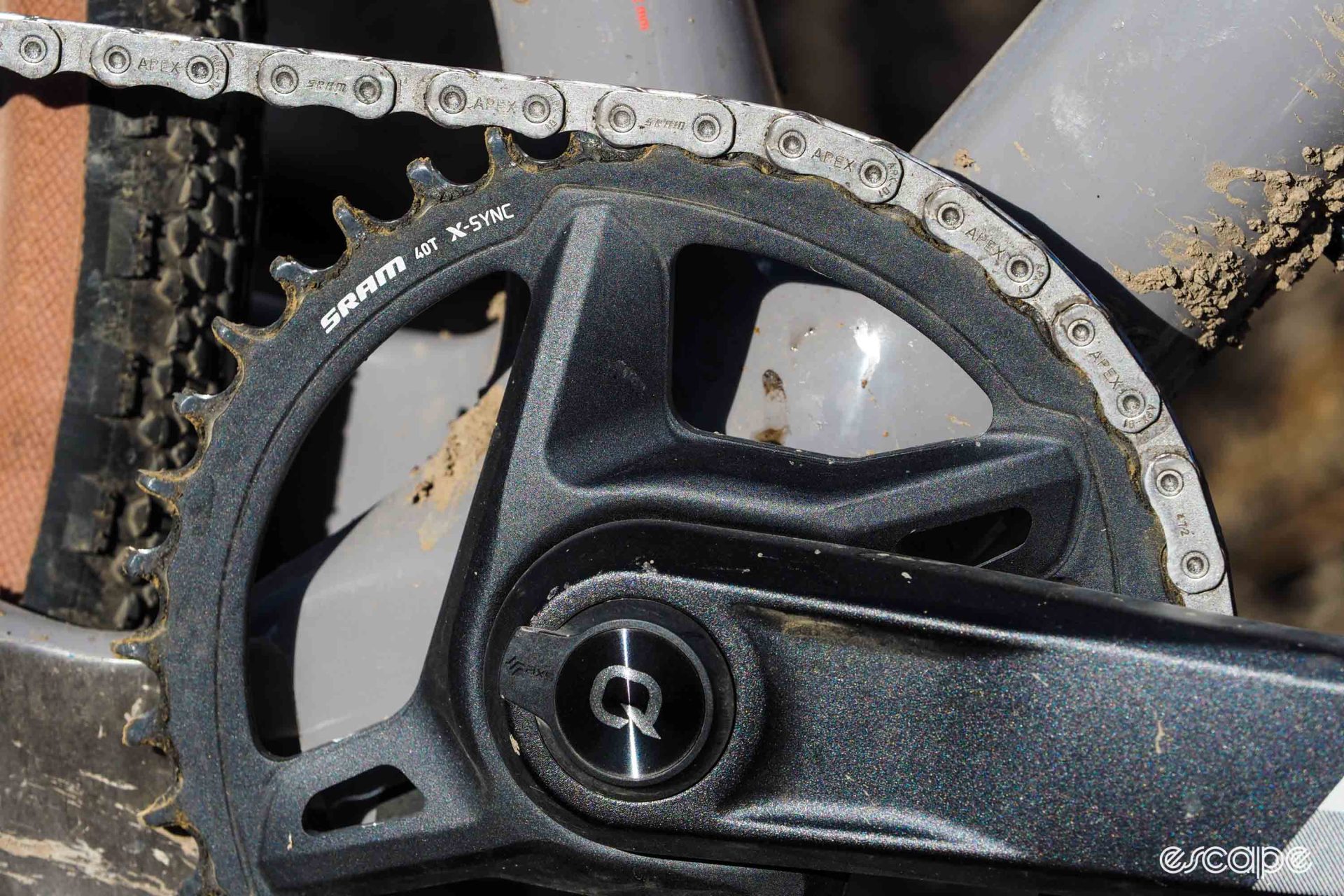 SRAM Apex AXS chainring detail