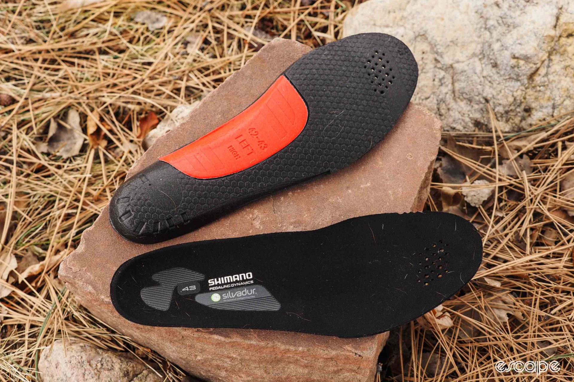 Shimano RX8 gravel shoe insoles