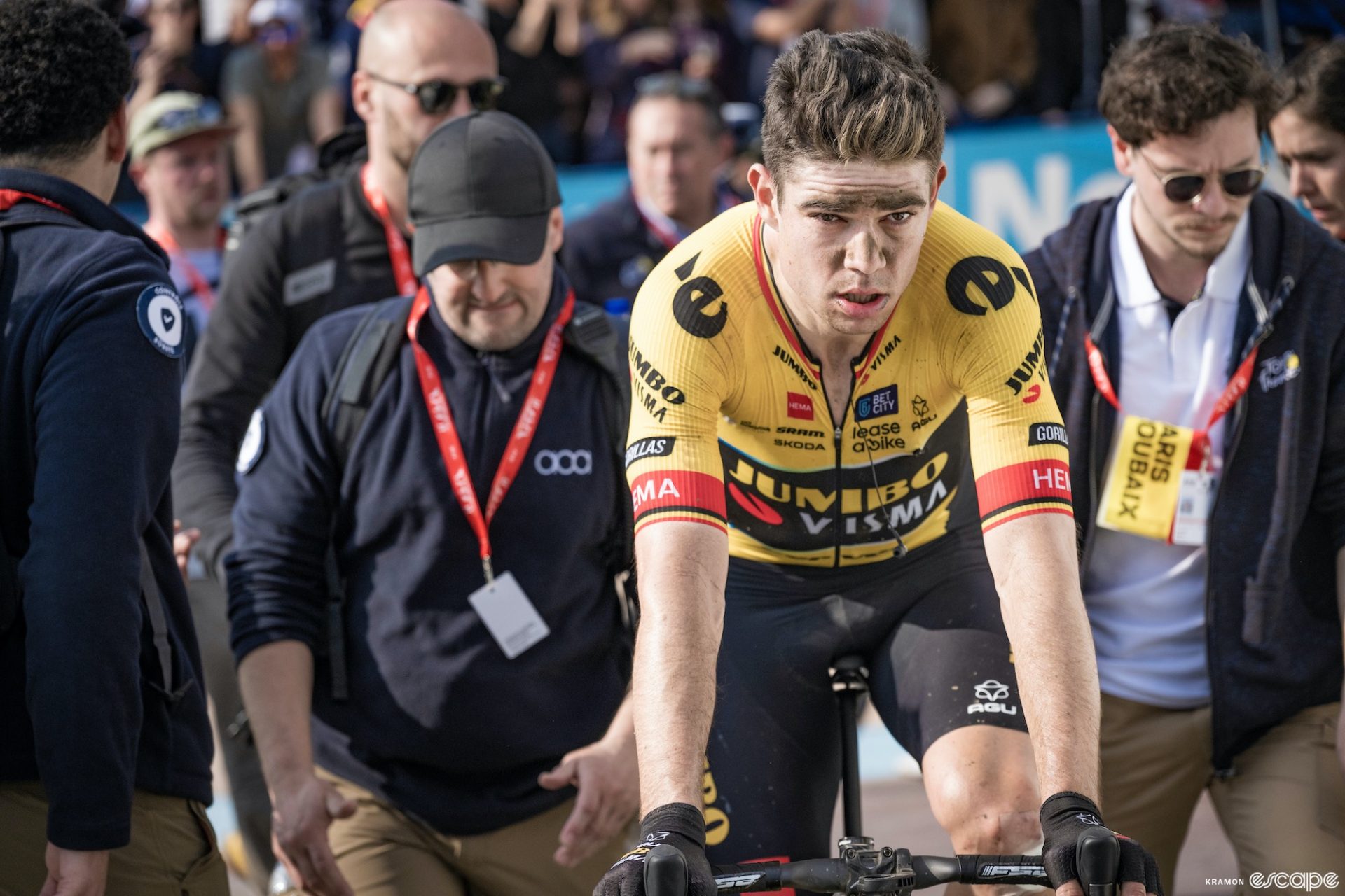 Wout van Aert at Paris-Roubaix.