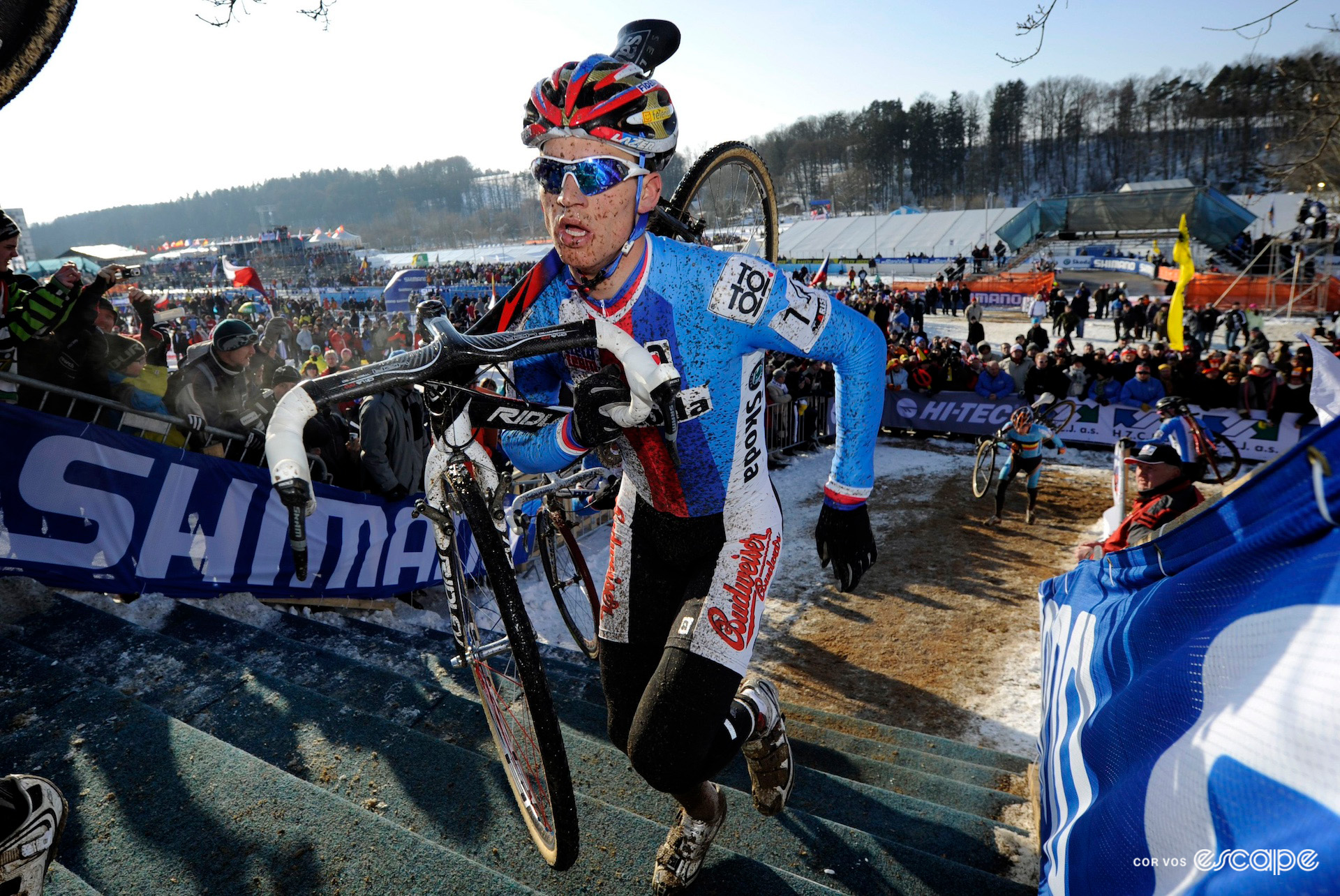 Czech rider Zdeněk Štybar pictured during the 2010 Cyclocross World Championships in Tábor, Czech Republic.