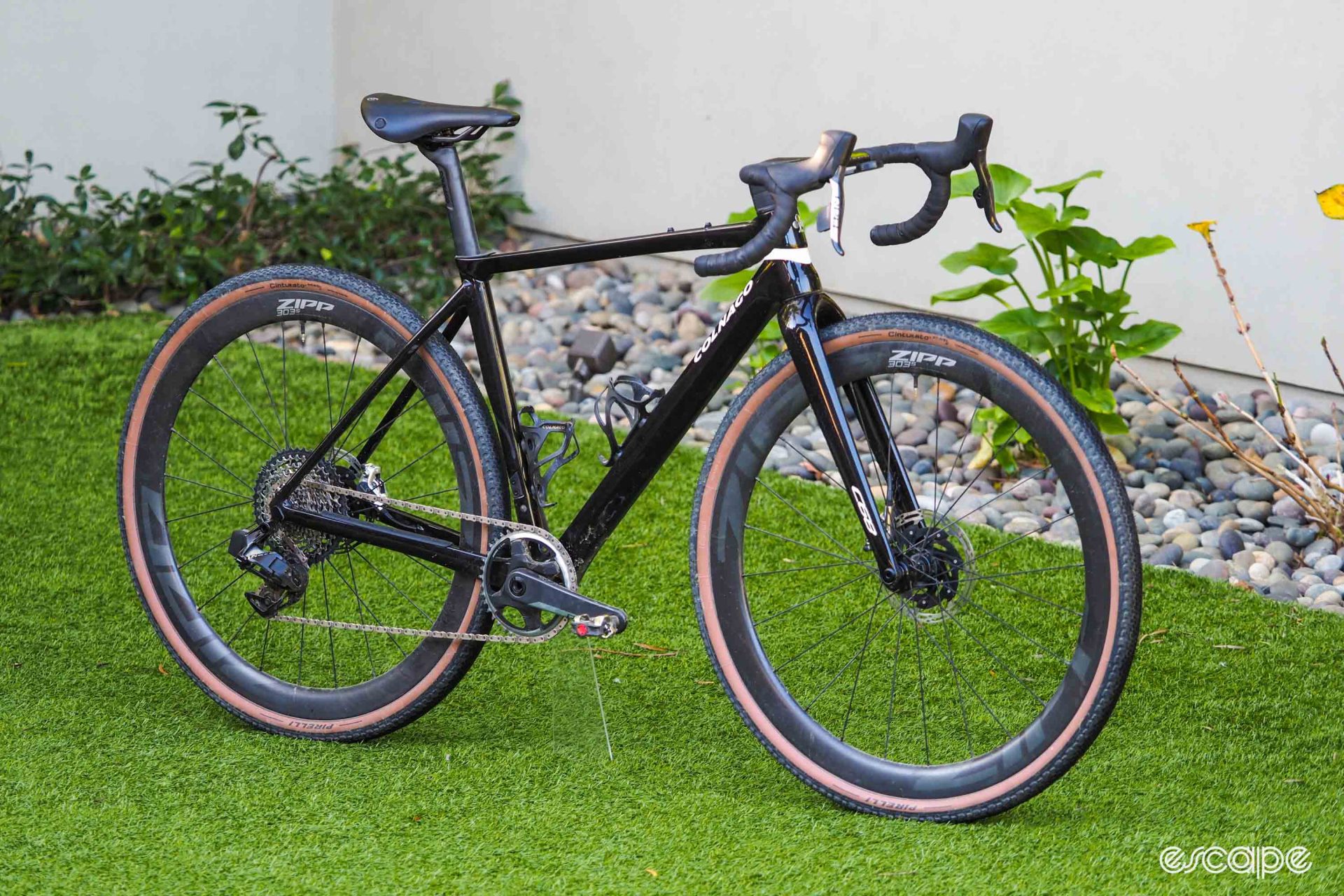 Colnago C68 Gravel front three-quarter view in black