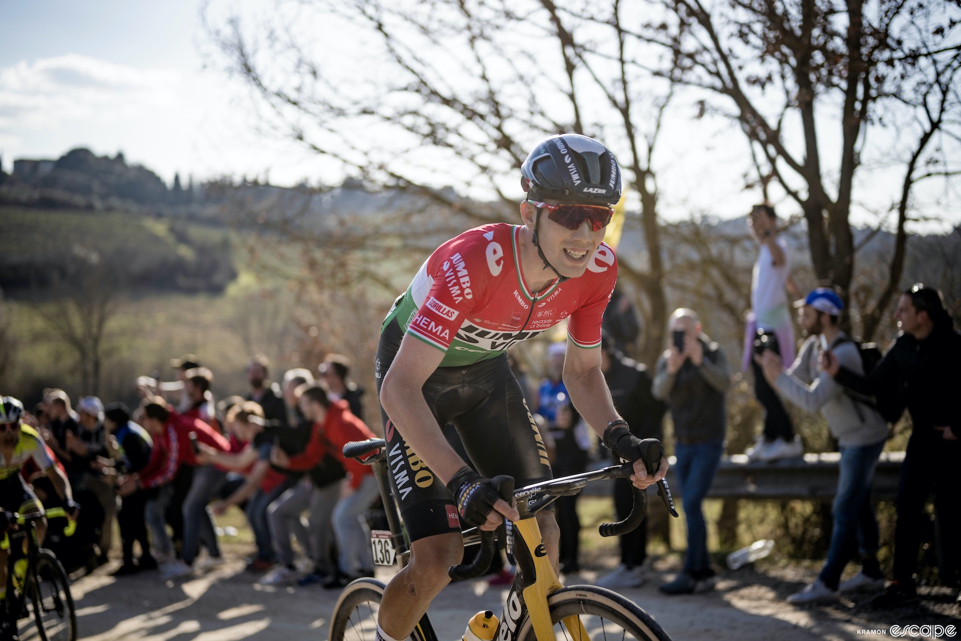 Attila Valter at Strade Bianche.