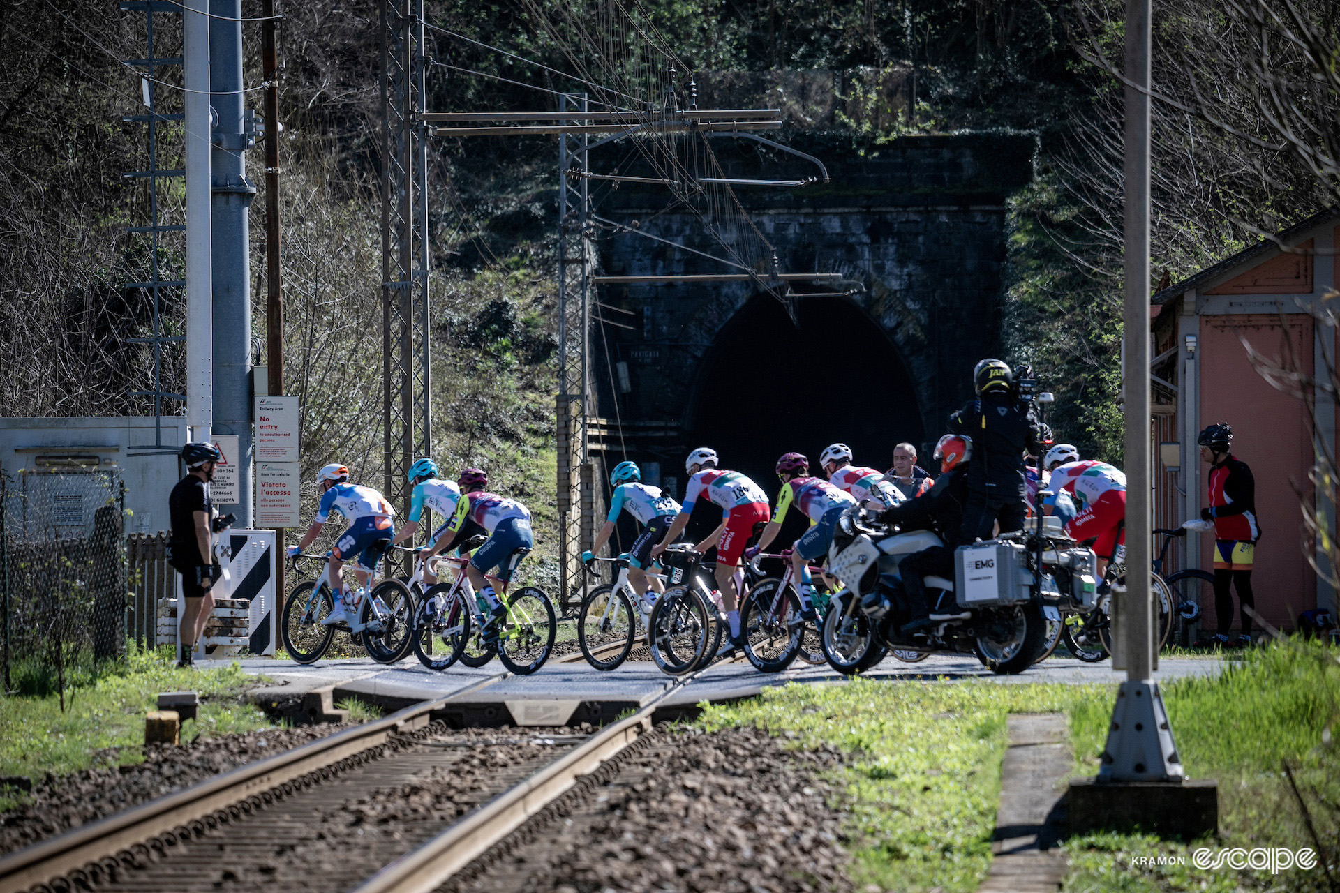 The breakaway during Milan-San Remo 2024.