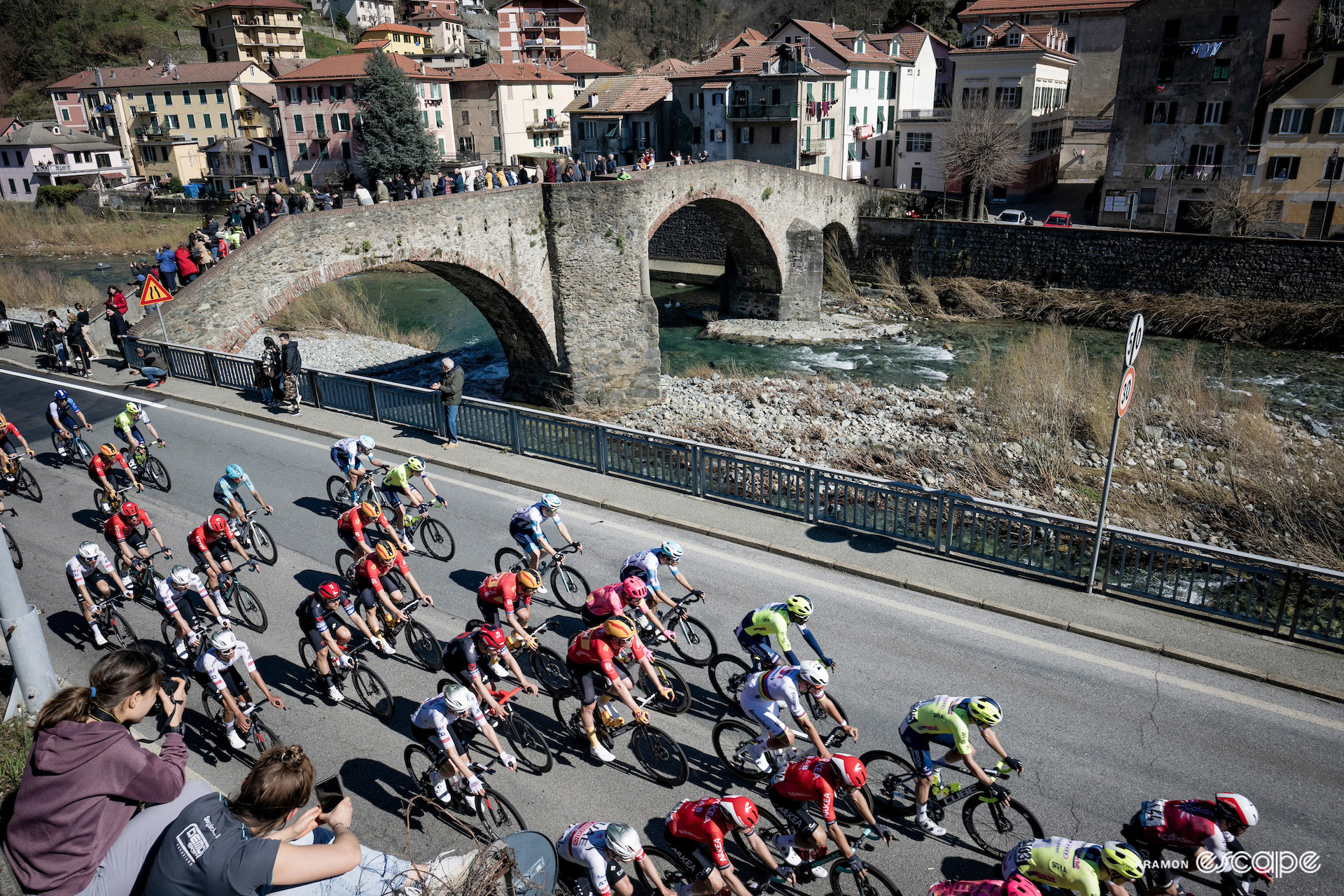 The peloton during Milan-San Remo 2024.