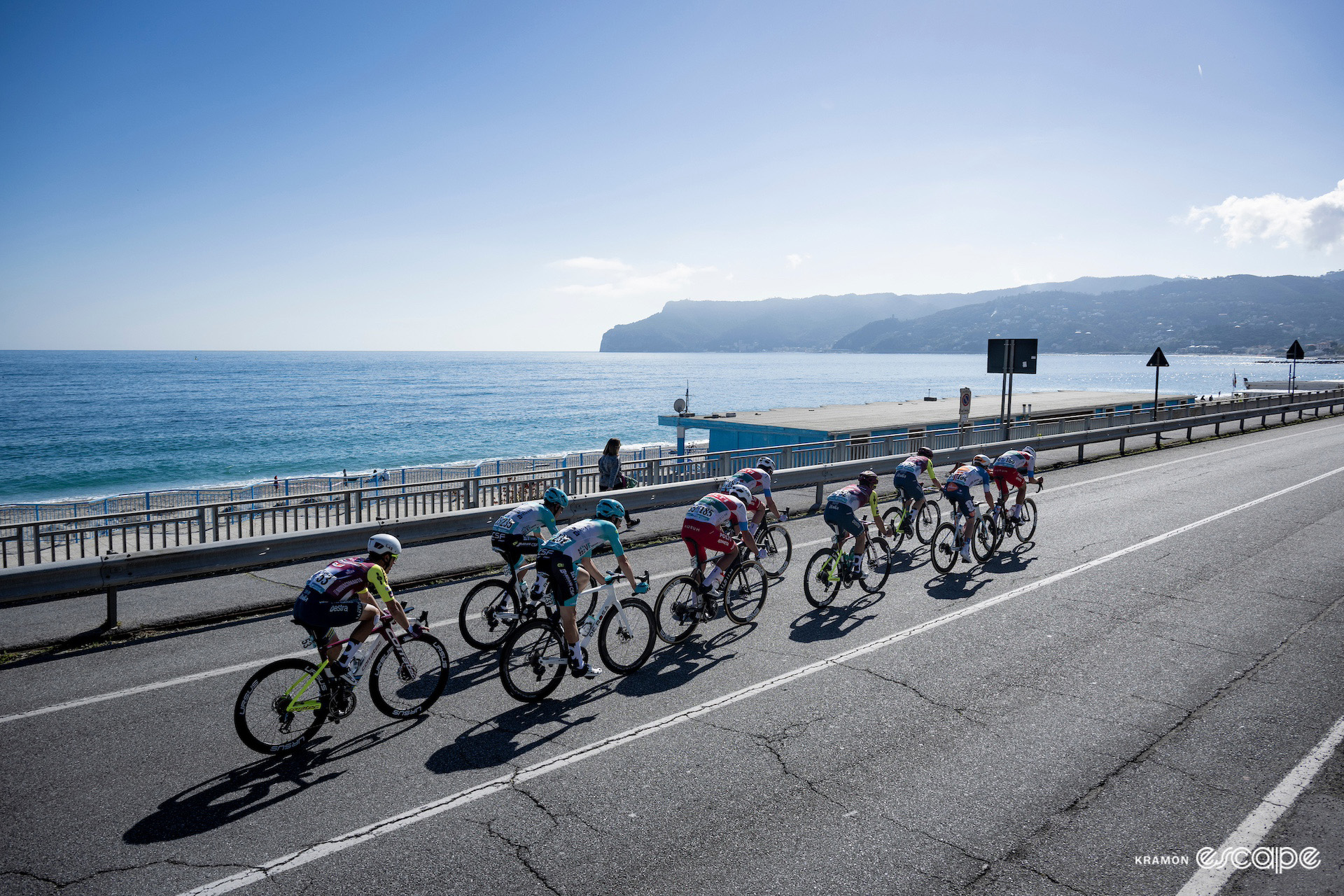 The breakaway during Milan-San Remo 2024.