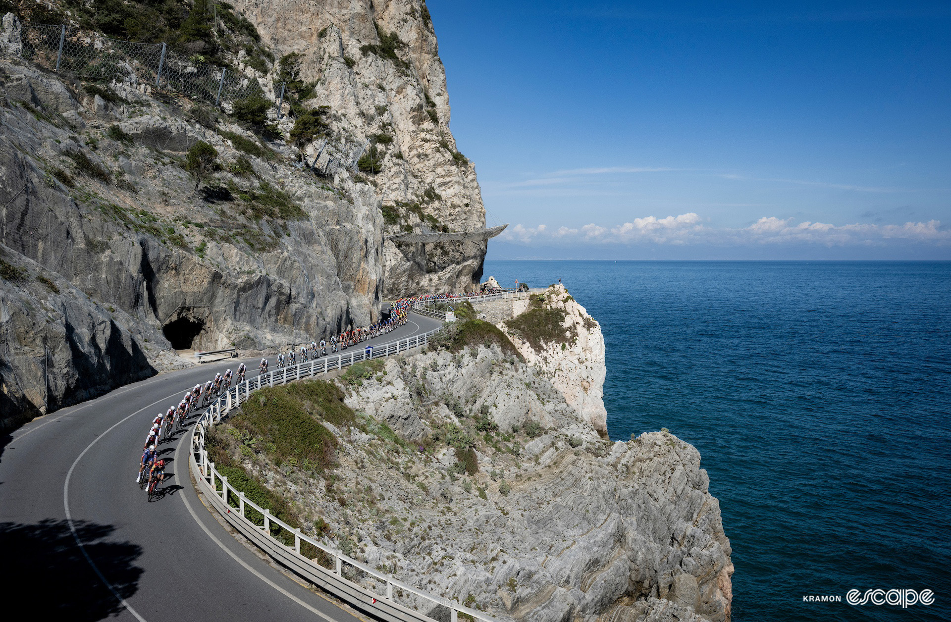 The peloton during Milan-San Remo 2024.