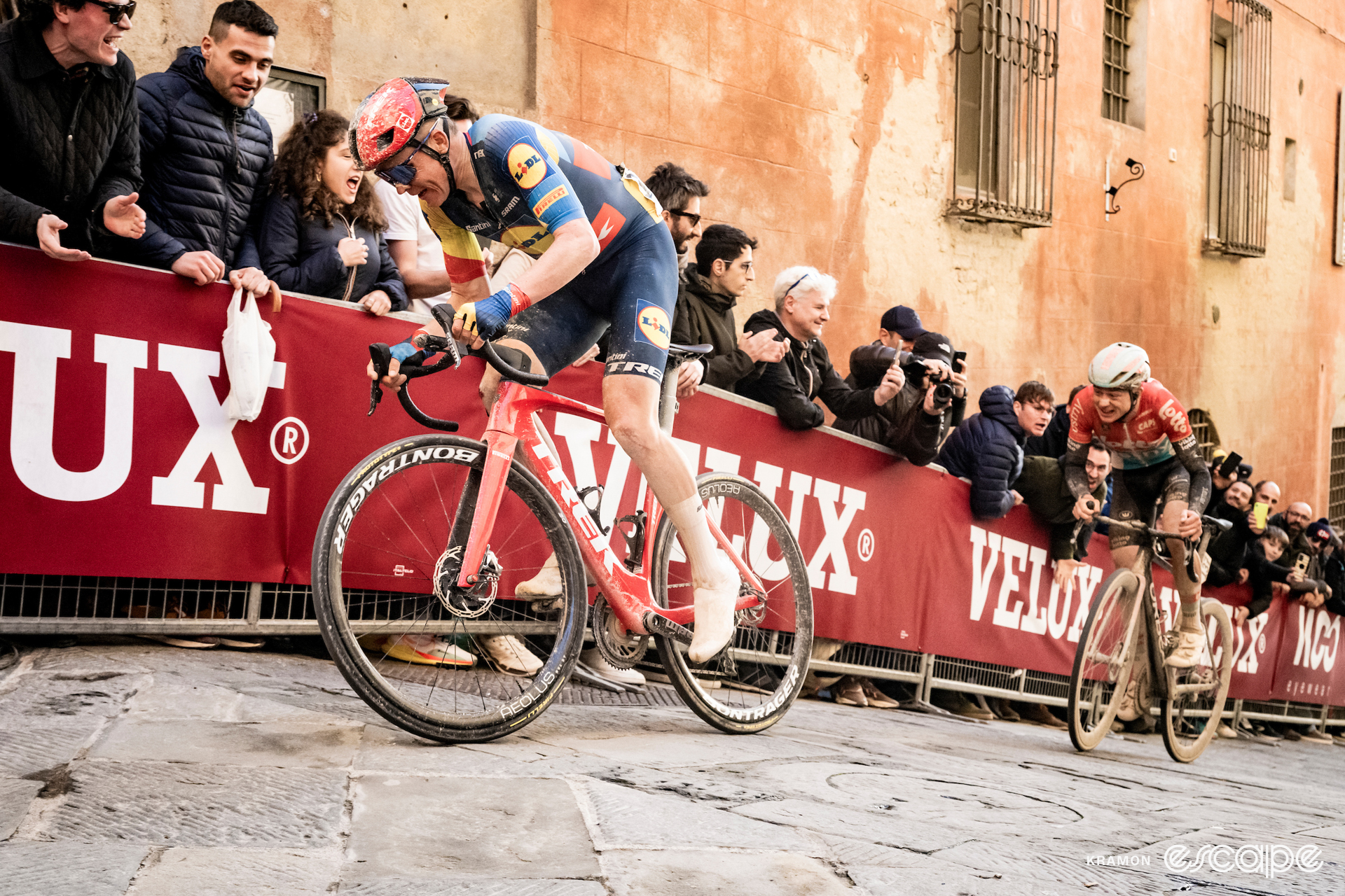 Toms Skujiņš at Strade Bianche.