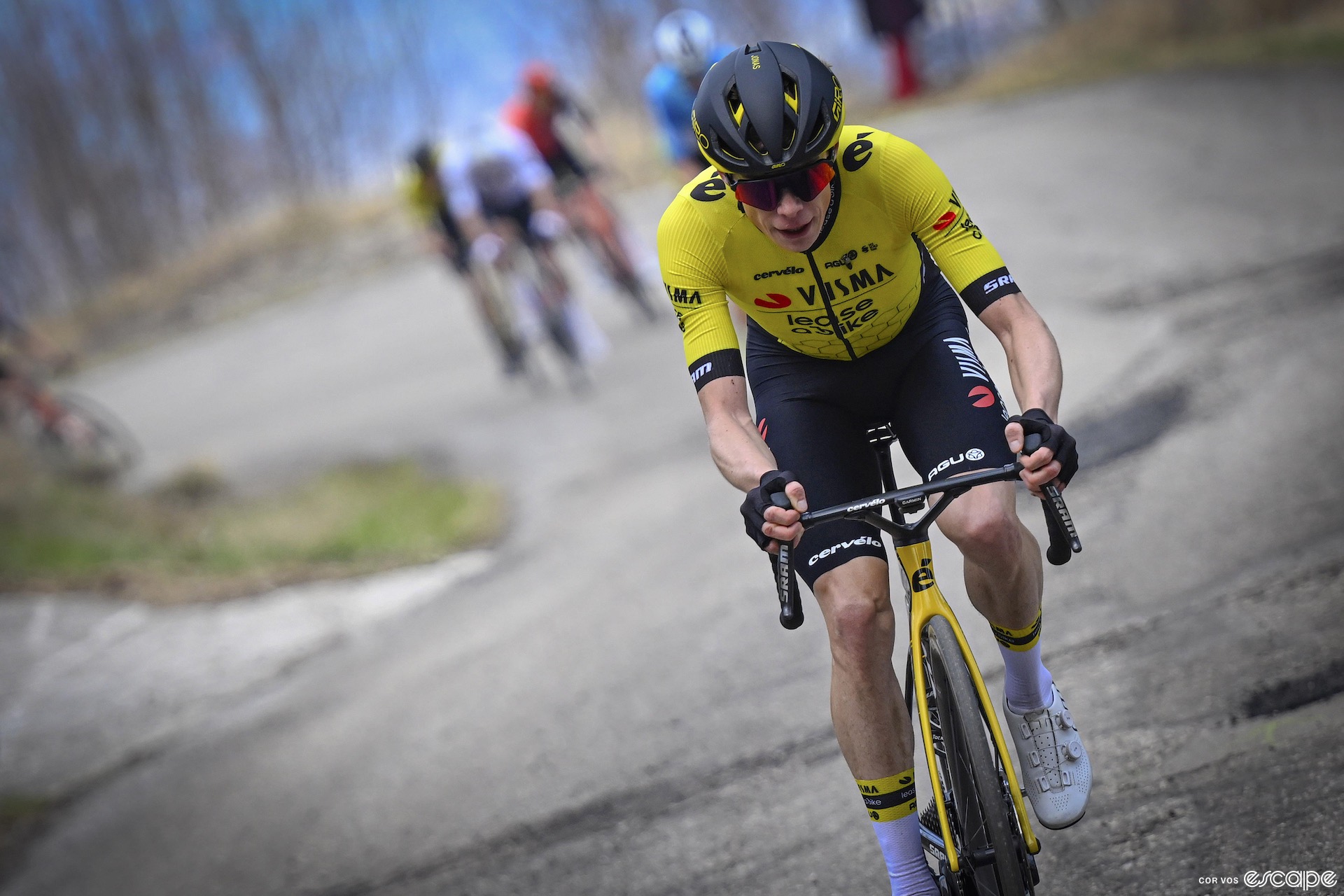 Jonas Vingegaard on stage 5 of Tirreno-Adriatico.